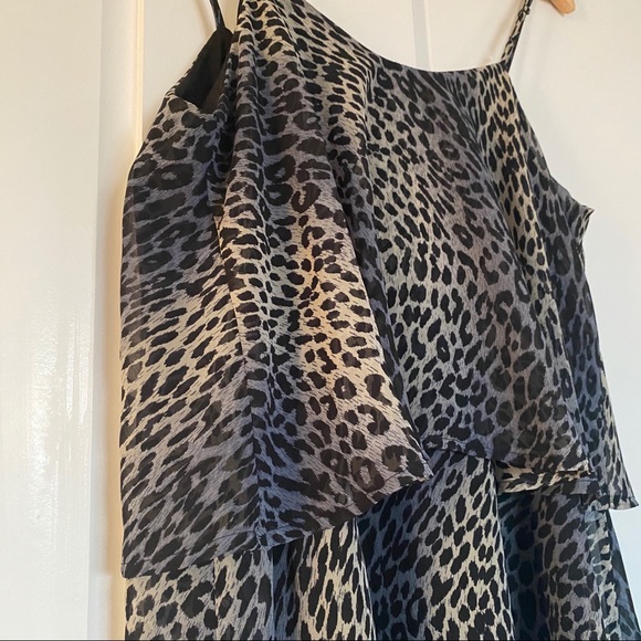 AQUA Leopard print Midi Dress Size: XS - Picture 4 of 6